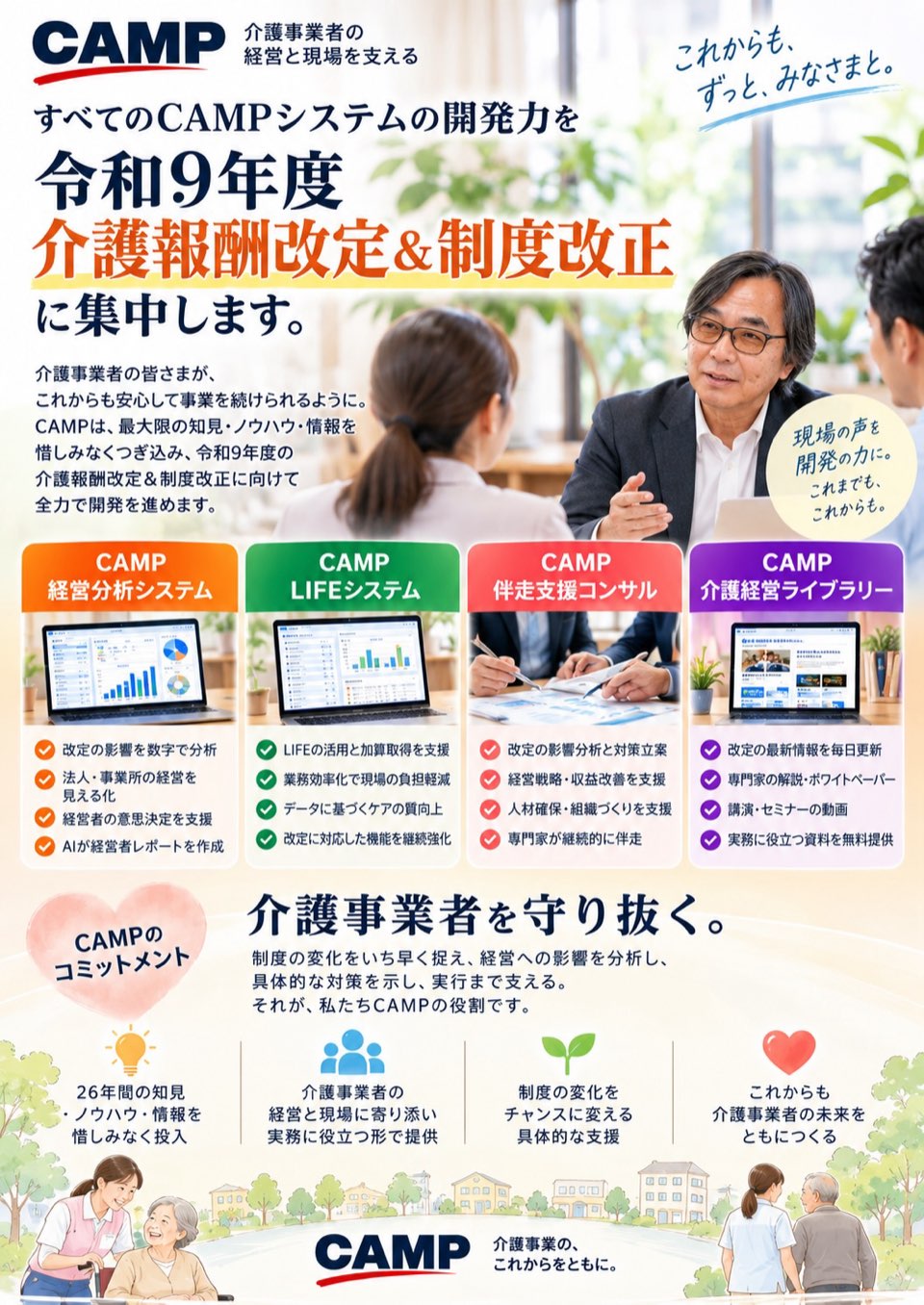 令和9年度 介護報酬改定&制度改正に向けた CAMP のイメージ